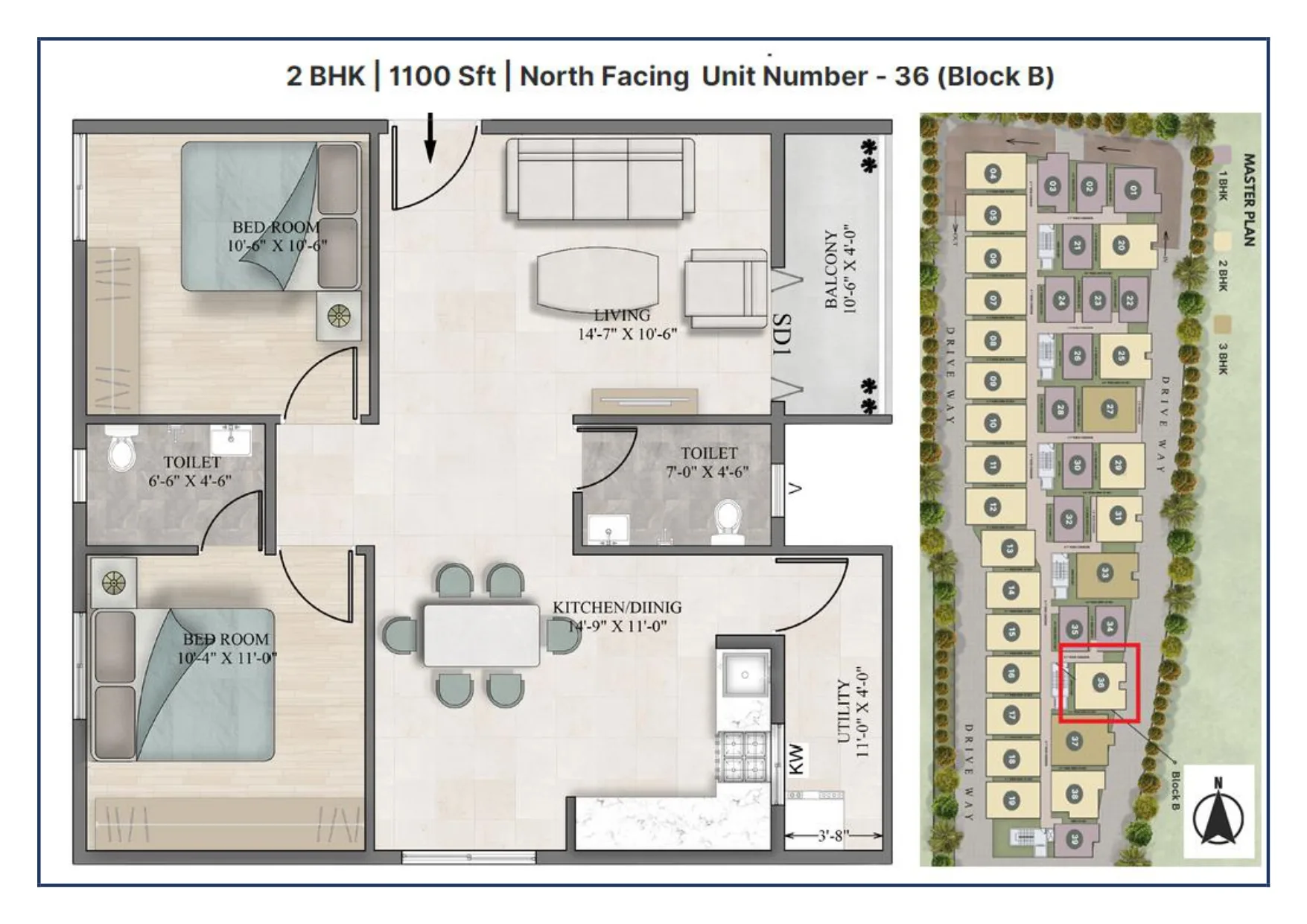 Impact Sanvi Aero Gardens 2 BHK